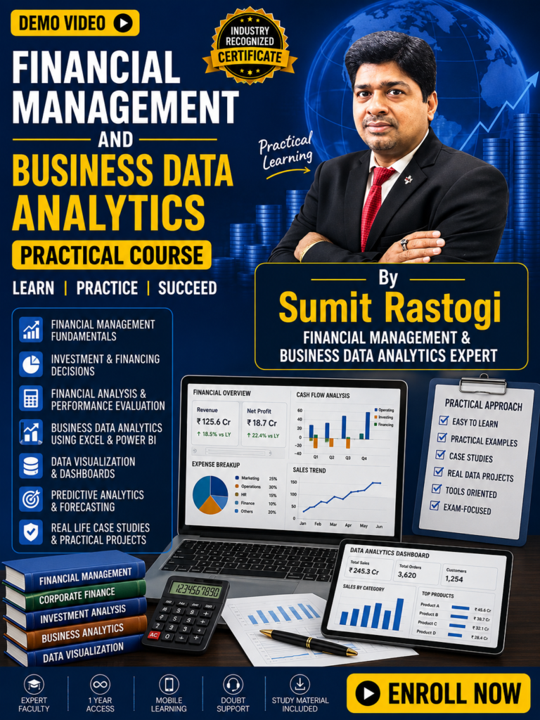 FINANCIAL MANAGEMENT AND BUSINESS DATA ANALYTICS By Sumit Rastogi